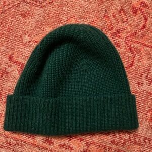 Quince Dark Green Knit Beanie